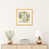Toile avec cadre en bois beige