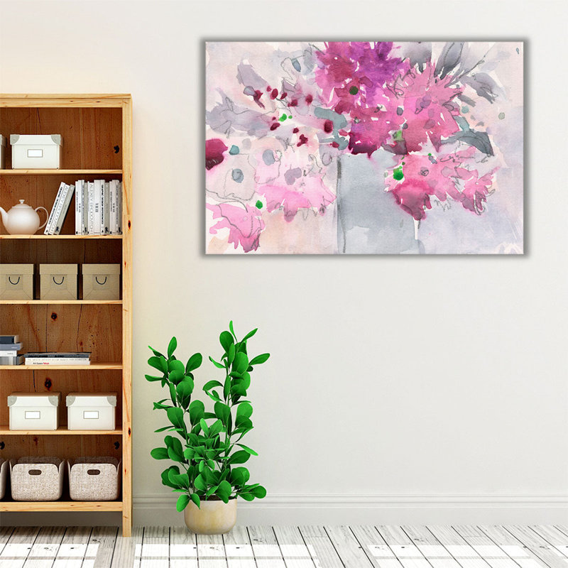 Floral réglage I - reproduction d'art sur toile, H 40 po x l 60 po