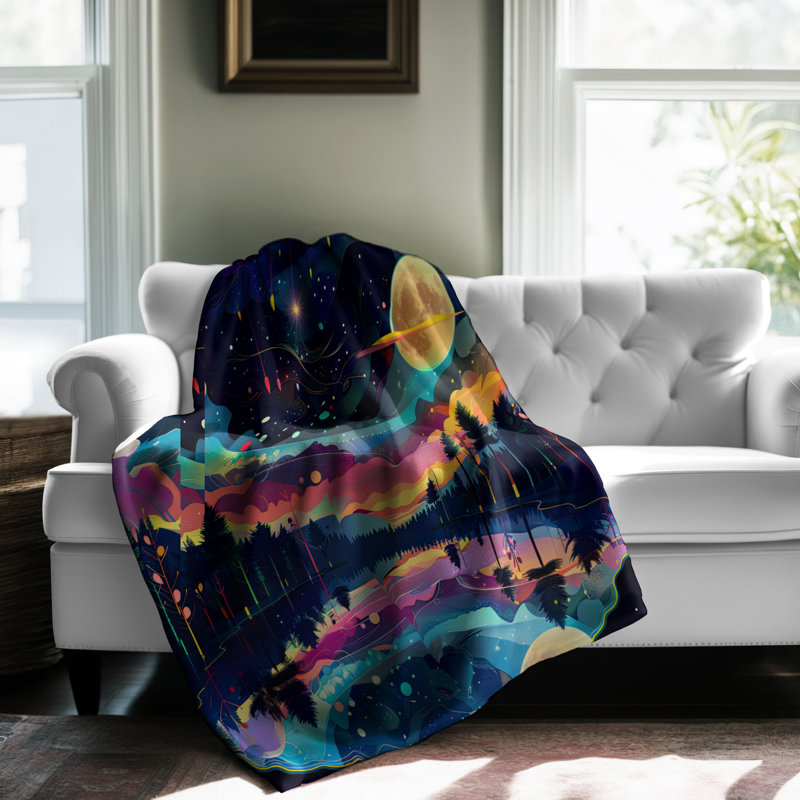 Couverture galaxie 1 pièce Sherpa Galactic Sky Harmony, Grand lit