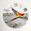 «Parrot Landscape», horloge murale en verre-1329662845