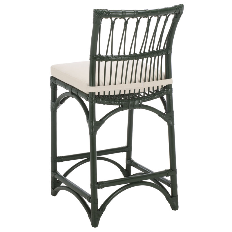 Tabouret de bar avec coussin Zorianna, Vert forêt
