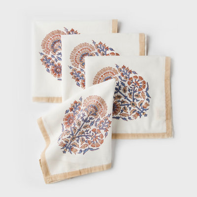  Ensemble de 4 serviettes de table 18 x 18 pouces, Safran
