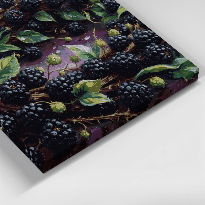 Art sur toile, fruit et framboise, H 11 po x l 14 po