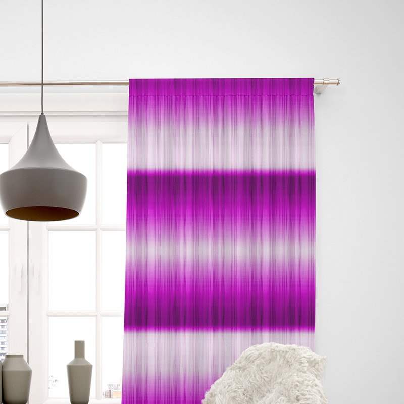 Panneaux de rideaux semi-transparents Ombre, Mauve / blanc, L 40 po x L 82 po