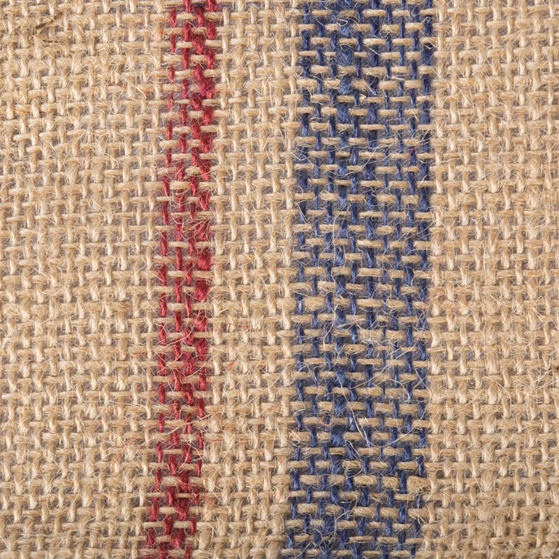 Remy Linen Table Runner, 108" L x 14" W, Natural Blue/Red