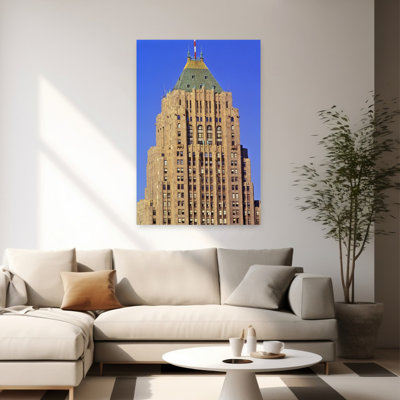 General Motors Headquarters In Downtown Detroit, Mi Abstract Contemporary Architecture City Wall Art