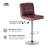 Sanya Swivel Upholstered Faux Leather Adjustable Height Counter Stool-205204793