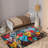 Floral Pattern With Pile Soft Type Printed Rug Featuring Vibrant Colors Ideal For Enhancing Living Room Decor-977188454