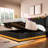 Gray Linen King Size Upholstered Bed With 360 Led, Hydraulic Storage, Type-C Bed, Surround Type-C, Cover-179755694-179755685