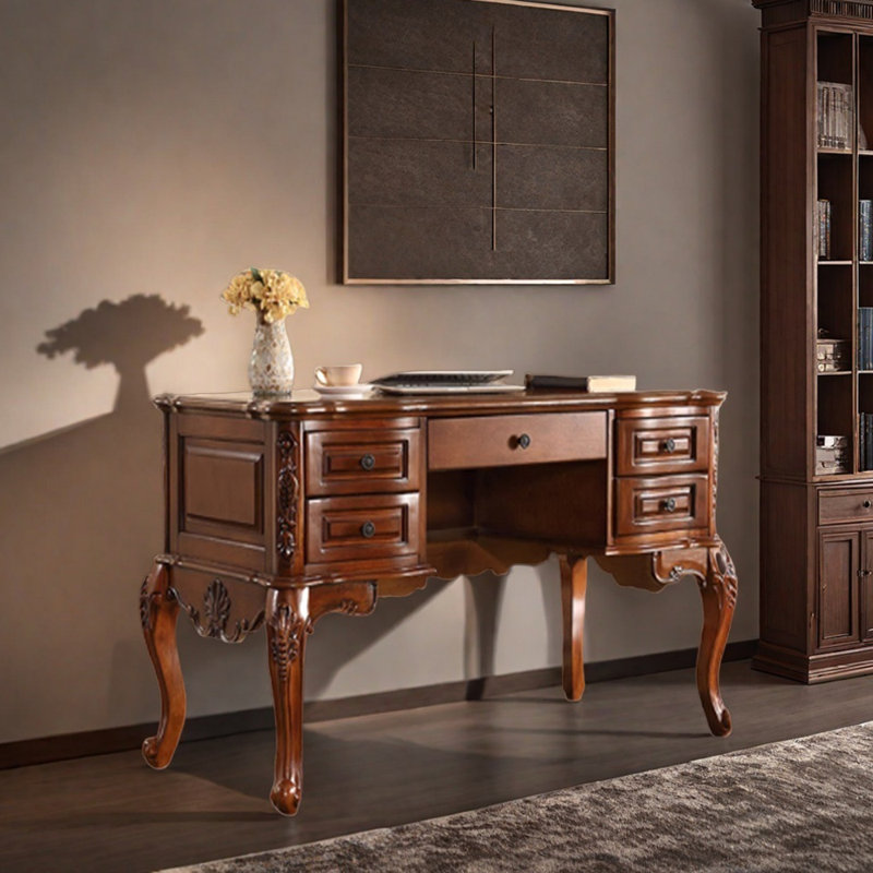 Bureau d'écriture American-style Vintage, H 30,7 po x l 47,24 po x P 25,59 po