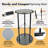 17 Round rotating Rod Rack With Storage Capacity