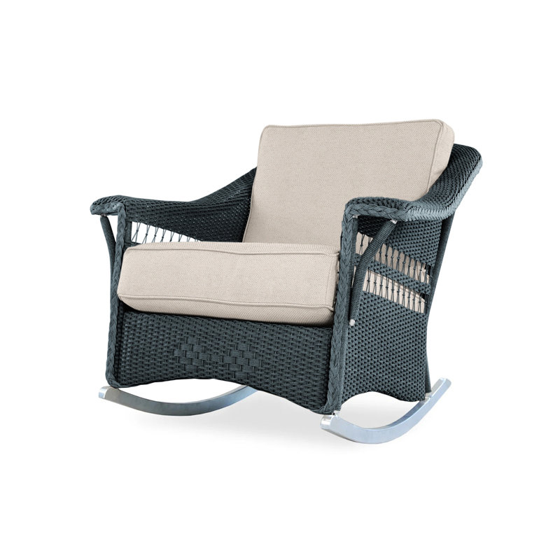Nantucket Outdoor Rocker Chair, Bright Side Fog, Ivory