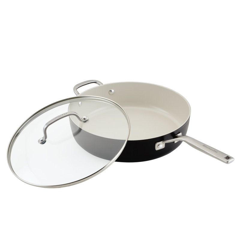 KitchenAid® Hard Anodized Ceramic Nonstick Saute Pan with Lid, 5-Quart