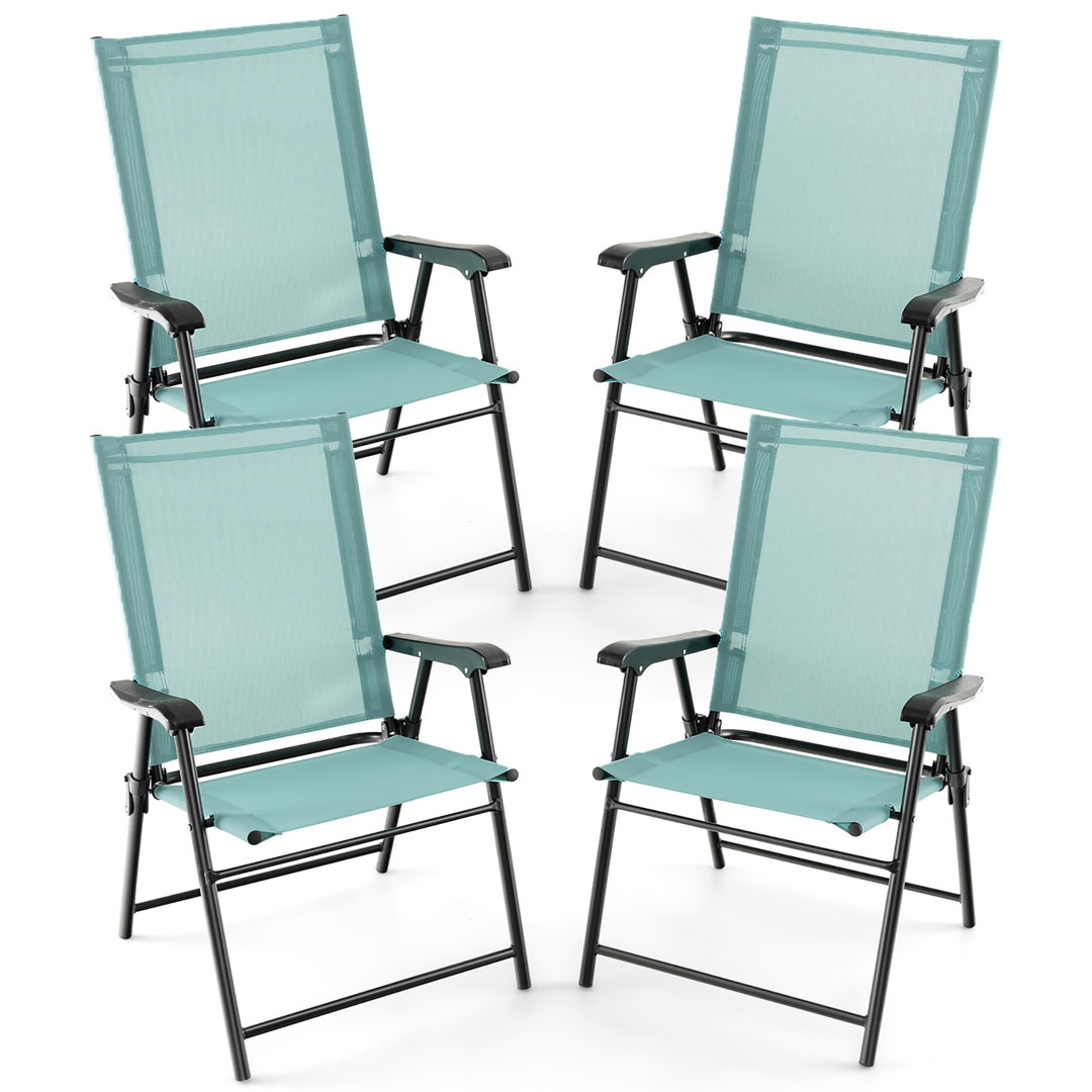 Antiwan Fabric Patio Folding Chair Set of 4 (Set of 4) Lark Manor™ 
