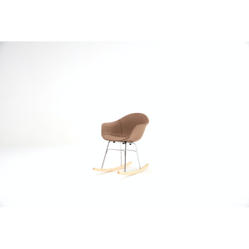 Chaise berçante TA UP, Chrome naturel, Brun