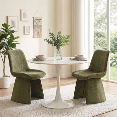 Chaises d'appoint modernes rembourrées avec silhouette incurvée
