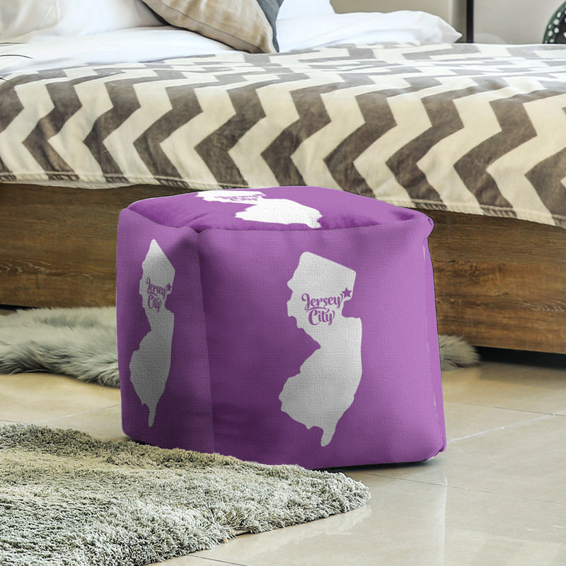 Repose-pieds cube jersey city new jersey, Violet