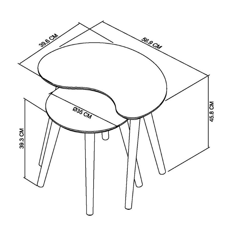 Sievers 2 Piece Nest of Tables