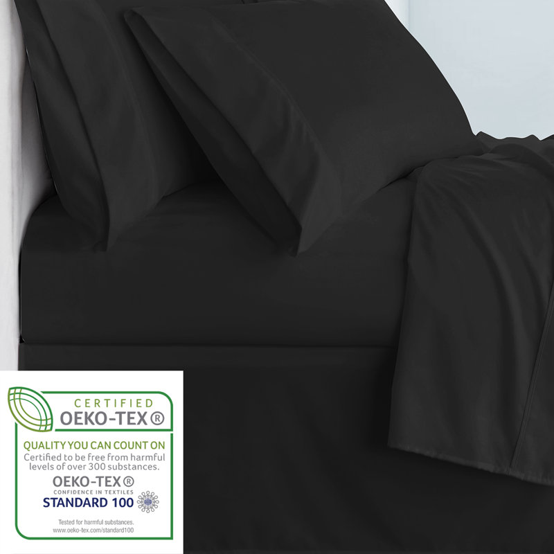Drap-housse en microfibre Swift Home, Noir
