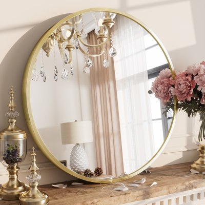 Amara Tempered Glass and Aluminum Alloy Framed French Cleat Mounted Wall Mirror with 5-Year Warranty