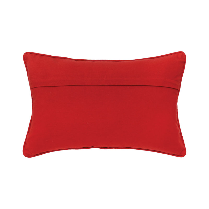 Be Merry Cardinal Printed And Embroidered Throw Pillow