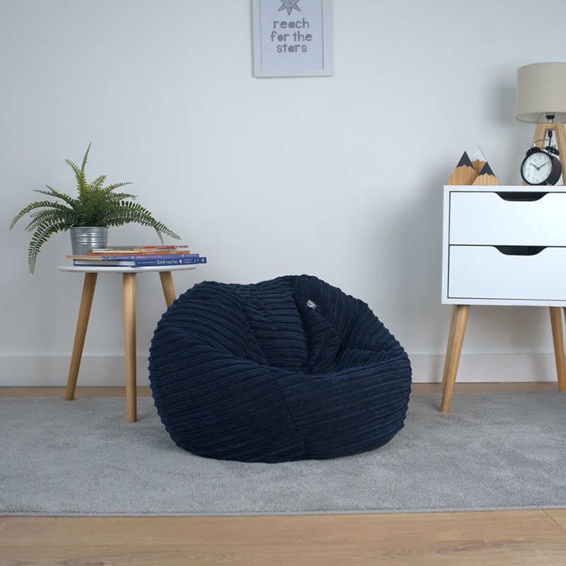 Polyester Refillable Classic Bean Bag, Navy