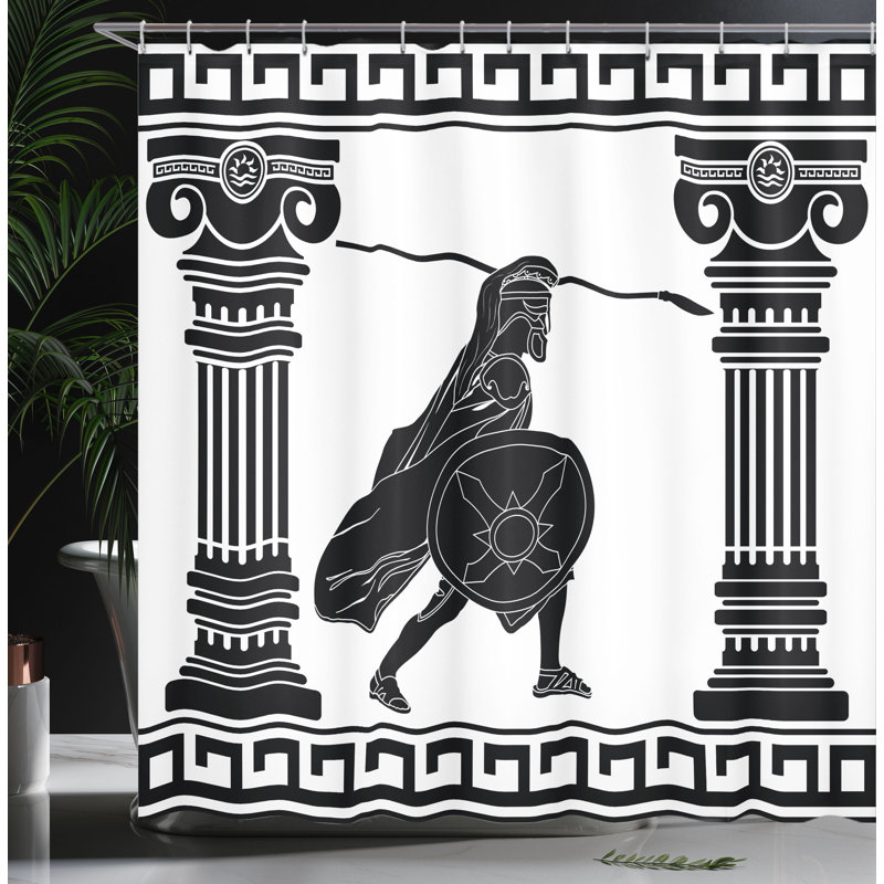 Shower Curtain with Hooks Included, 105"H x 69"W
