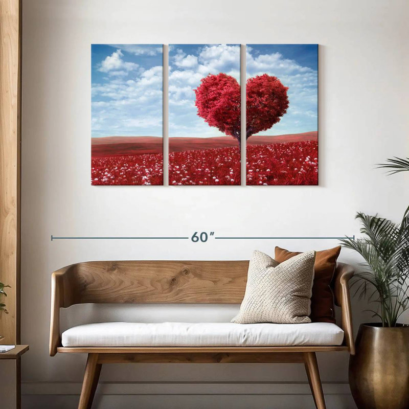 Cœur d'arbre rouge Harnek, H 28 po x l 45 po