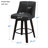 Hokku Designs & Makiba 360° Swivel Counter Height Bar Stool - CertiPUR-US Foam, Solid Wood Frame, Linen Upholstery-718174141-720064878