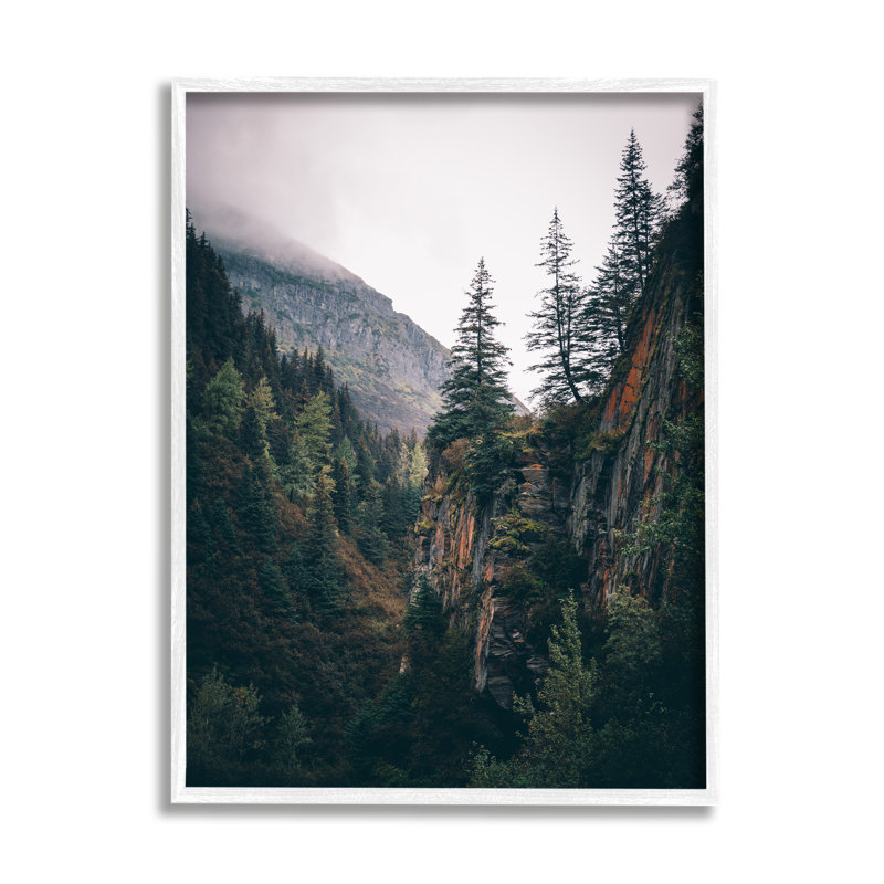 Reproduction de paysage de montagne rustique encadré sur bois par Daniel Sproul, Bb-107, Giclée encadrée blanc bord de mer