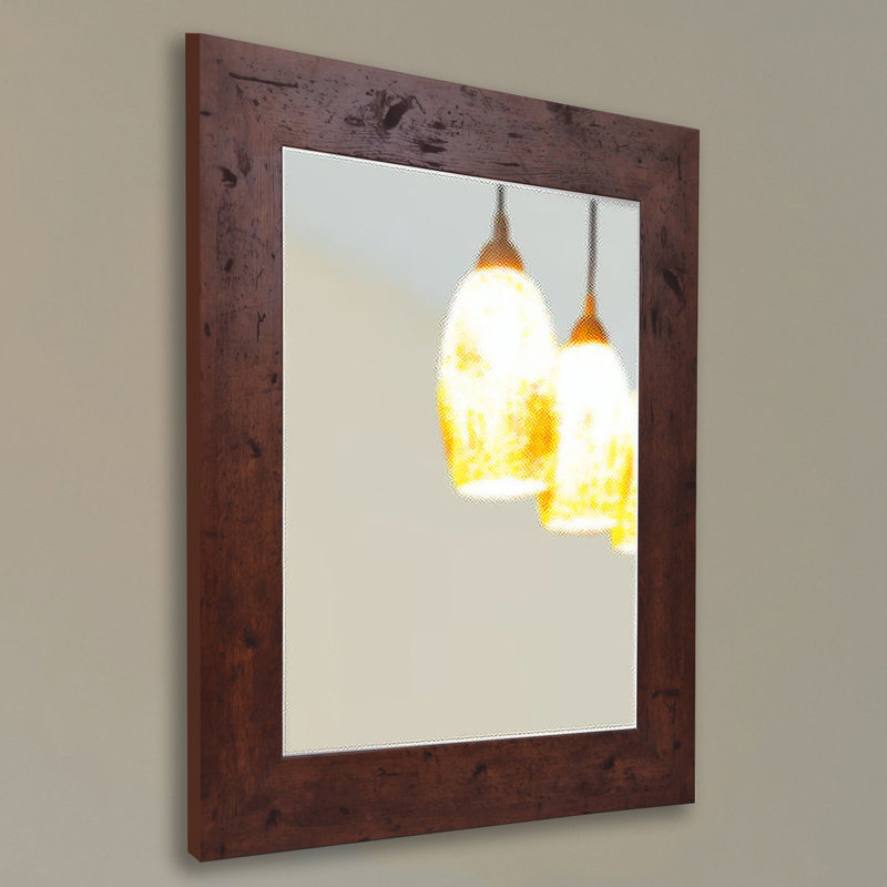 Miroir mural Carise, Noyer foncé, H 32 po x l 20 po