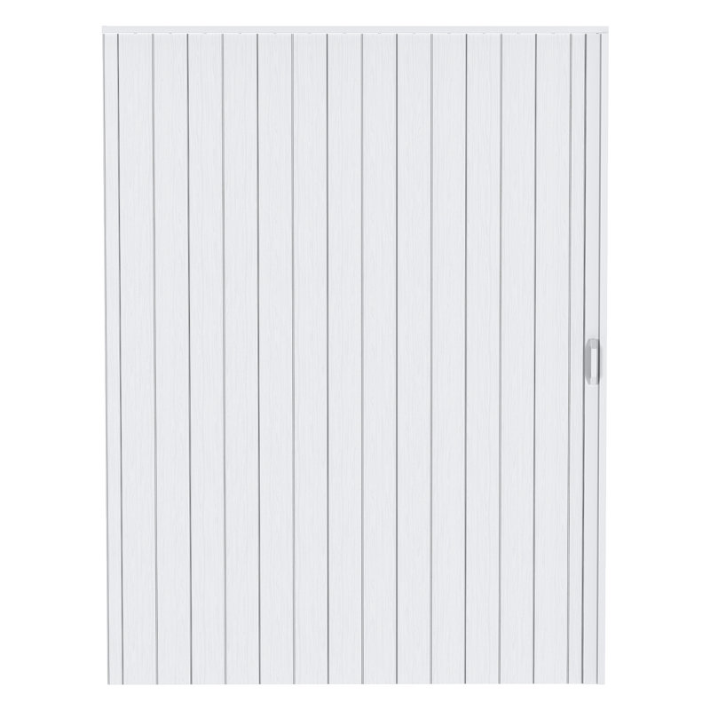 Porte pliante accordéon, 48 po x 80 po, blanc