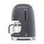 Smeg DCF02GRUS 50's Retro Style 47.34 Oz Aesthetic Drip Coffee Machine, Gray