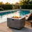 50,000 Btu Square Propane Gas Iron Fire Pit-2123263315