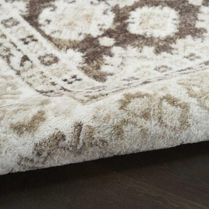 Leuchte 2' x 4' Ivory Brown Vintage Indoor Rug, Runner 2' x 4'