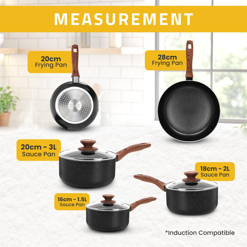 8 - Piece Non-Stick Aluminum Cookware Set