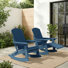 Chaise berçante pliante en PEHD pour l'extérieur Adirondack avec repose-pieds rétractable