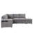 L-Shaped Padded Modular Pull Out Sofa Bed With Storage Space, USB Ports And Cup Holders On The Armrests-114234554