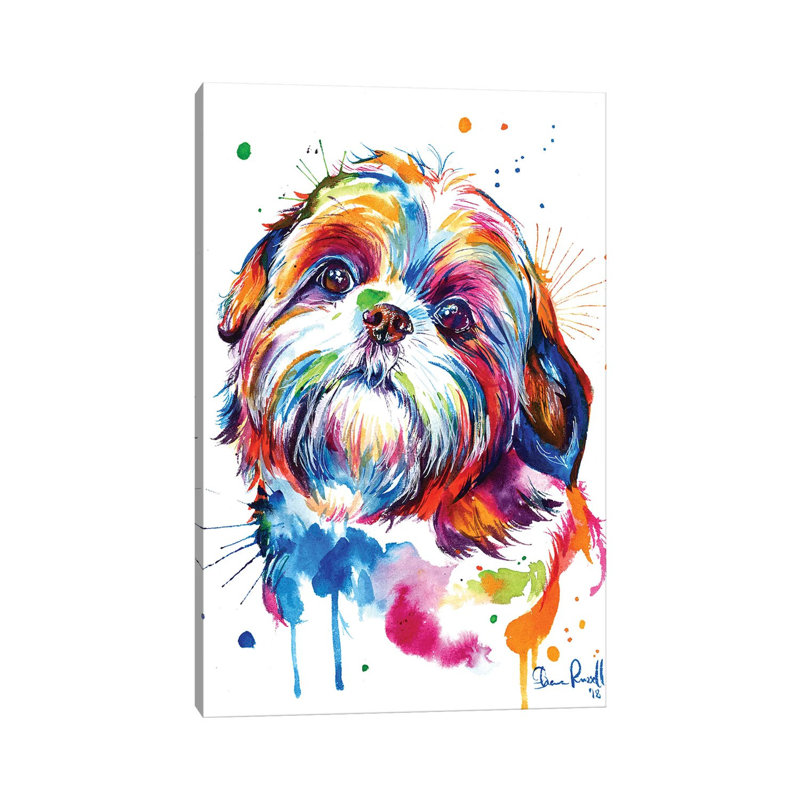 Shih Tzu by Weekday Best - Wrapped Canvas Painting, 66.04 cm H x 45.72 cm W x 1.91 cm D