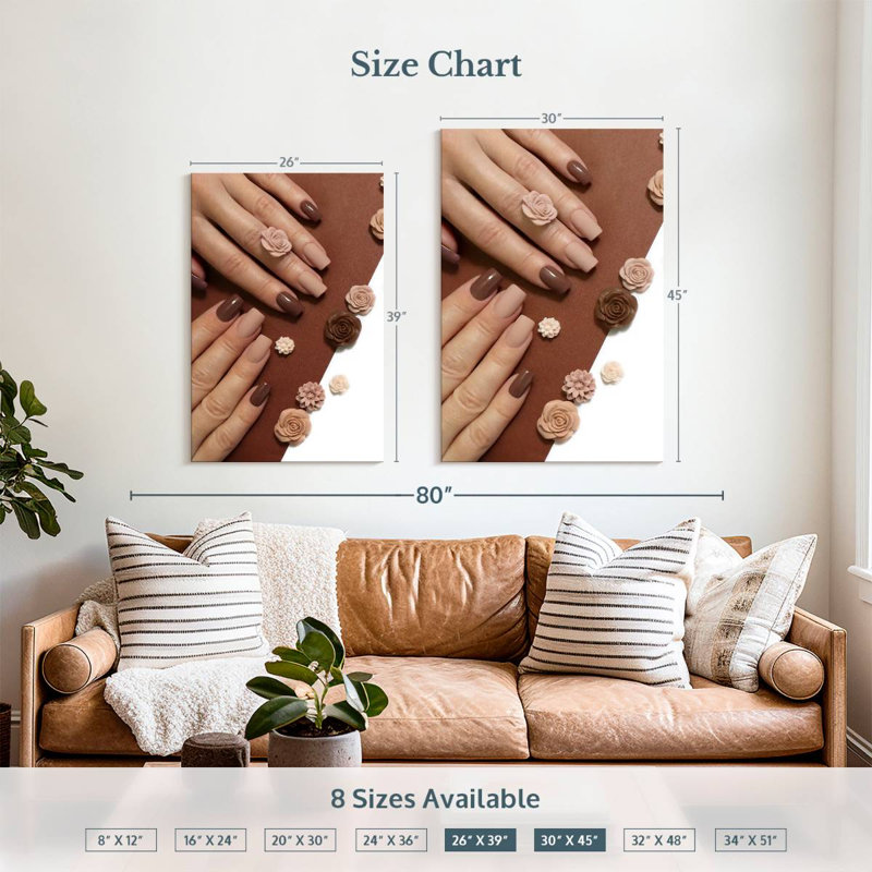 Shuttleworth Matte Brown Nails, 45" H x 30" W