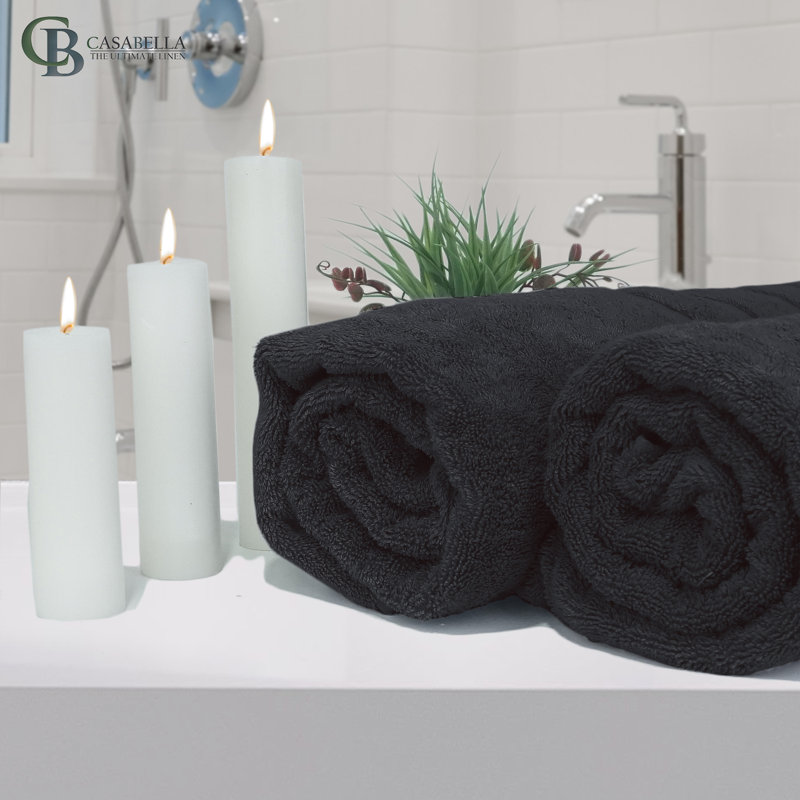 Casabella Luxury Jumbo Bath Sheet, Black