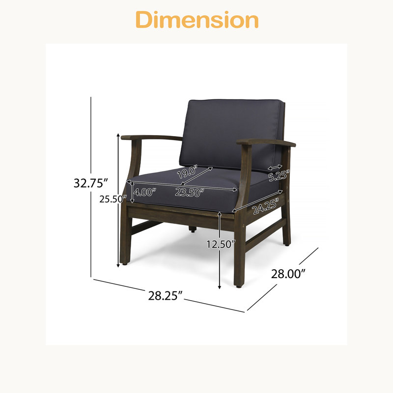 Ensemble de 2 chaises club, Gris, Gris foncé