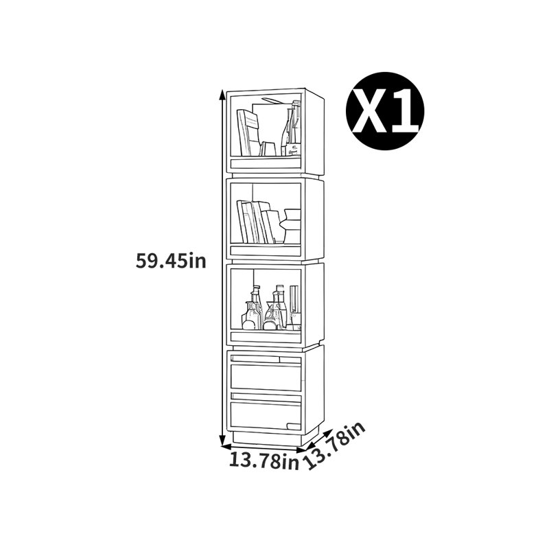 Bibliothèque sur pied American Style