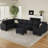 Anjanette Large Modular Storage Sofa U-Shaped Chenille Sectional Sofa With Ottomans Cup Holder-1481911265