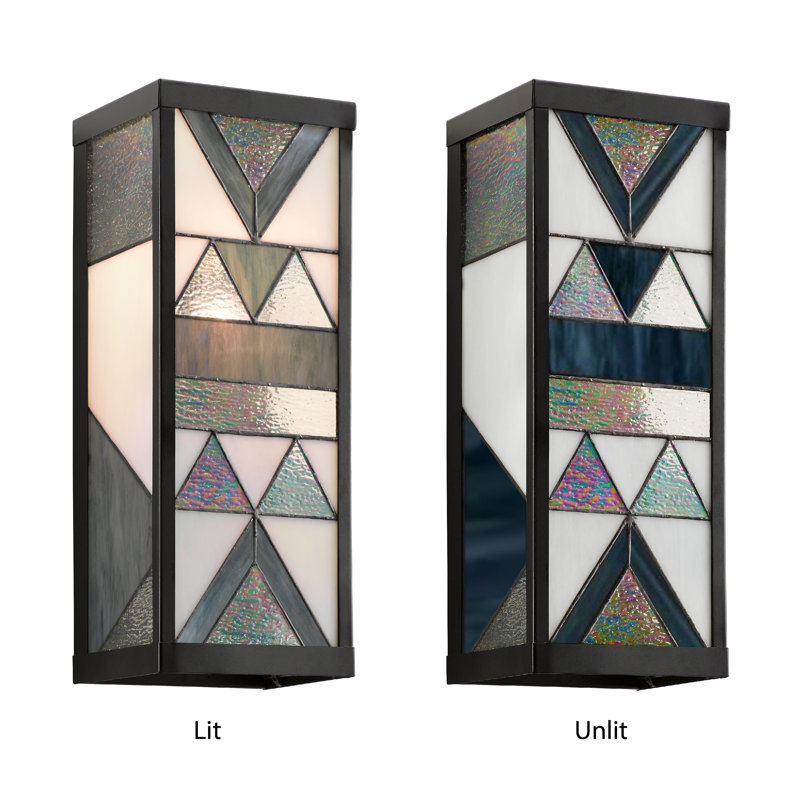 Alten 1 - Bulb 16.25"H Stained Glass Outdoor Wall Lantern