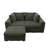 Corduroy 102.4" 4 - Seat With , Upholstery, Convertible To Lounge Chair Corduroy, Cloud Couch Removable , Movable-1731724401