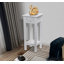 Table de bout, table d'appoint, support pour plante avec tablette de rangement H 29,5 po x P 11,8 po x l 11,8 po Mcadoo, blanc