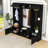 Modern Hall Tree with Storage Cabinets, Adjustable Shelves, Hooks, and Bench Seating for Entryway-289948478