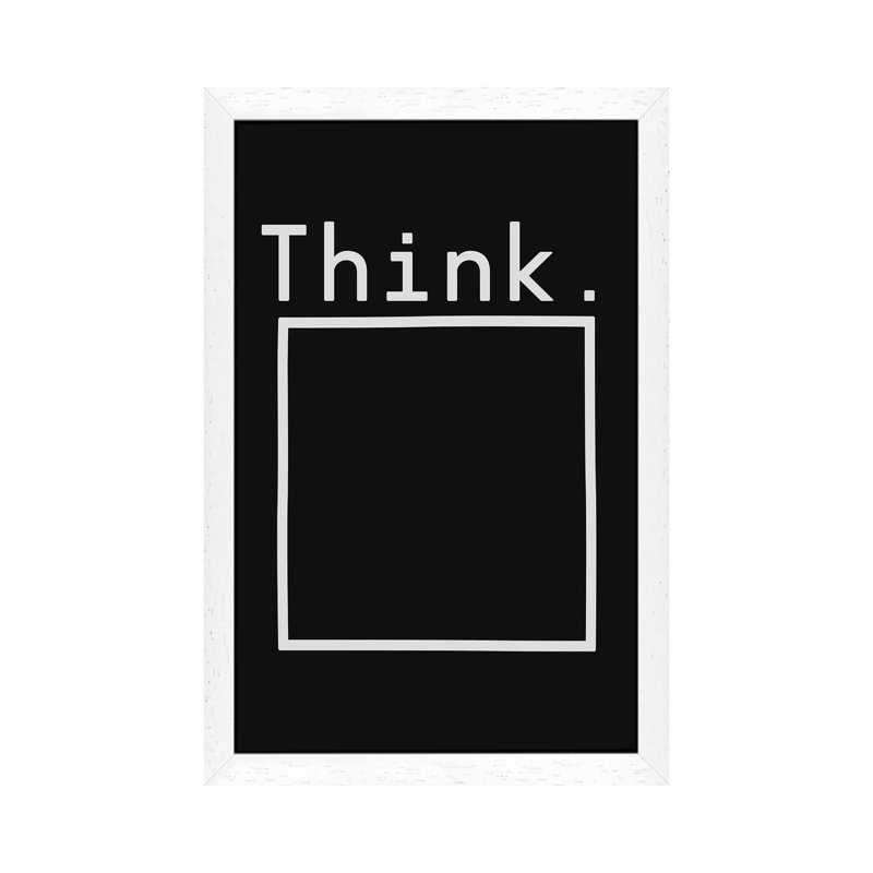 Outside The Box - Print on Canvas, White Floater Framed, 66.04 cm H x 45.72 cm W