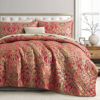 Bungalow Rose Pizzo Cotton Satin Paisley Quilt Set & Reviews